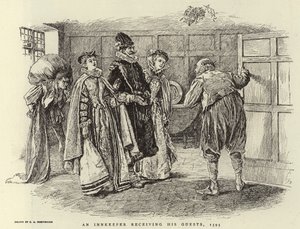 Ein Wirt empfängt seine Gäste, 1595 von Claude Shepperson